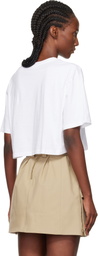 Balmain White 'Balmain Paris' Print T-shirt