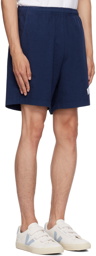 Sporty & Rich Navy 'Wellness' Ivy Shorts