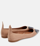 Alaïa Le Cœur suede ballet flats