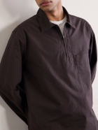 Margaret Howell - Half Zip-Up Cotton Shirt - Brown