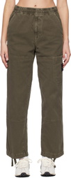 Stone Island Brown 3100005 Organic Panama Cotton Old Effect Trousers