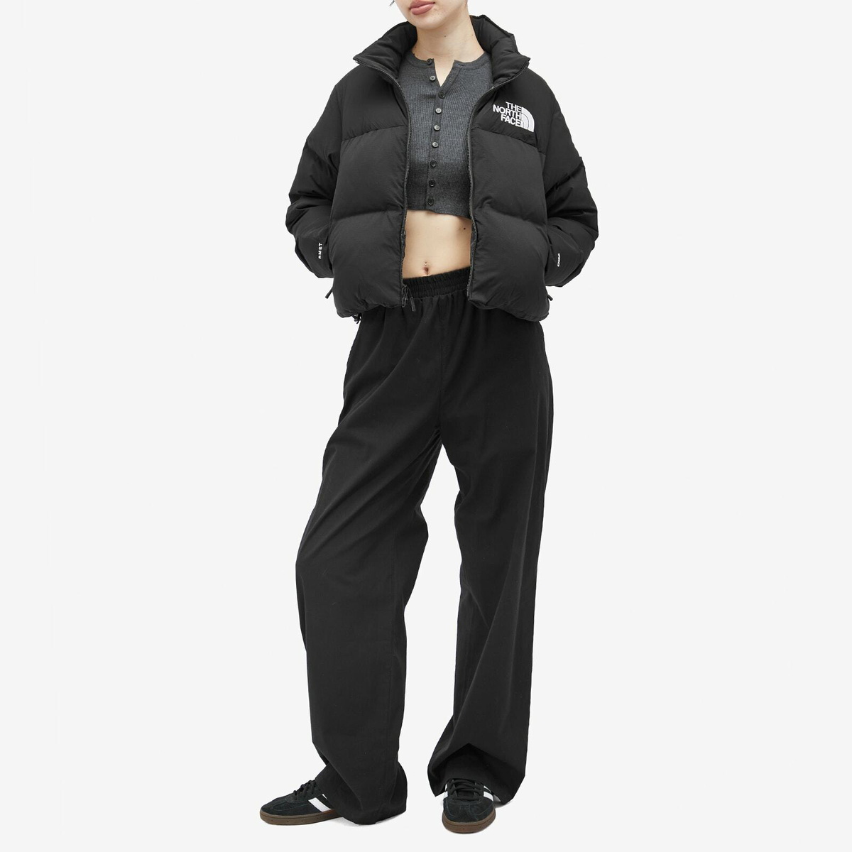 The North Face Women's Rmst Nuptse Convertible Jacket in Black The ...