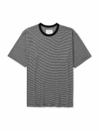 ssstein - Striped Super 120s Wool T-Shirt - Black