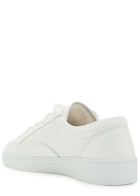 Jude Llow Nico Panelled Grained Leather Sneakers White