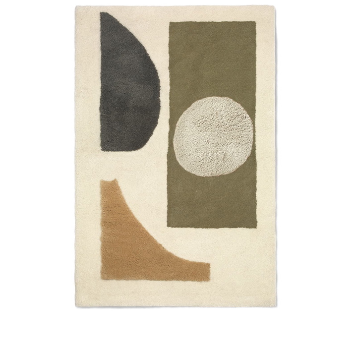 Photo: ferm LIVING Bloco Tufted Rug - 80x120cm in Green 