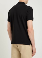 Moncler Logo-appliquéd Piqué Cotton Polo Shirt Black