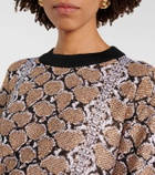 Balmain Snake-effect jacquard sweater