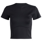 Nike Women's x SKIMS Matte Corset Short Sleeve Crop Top in Obsidian