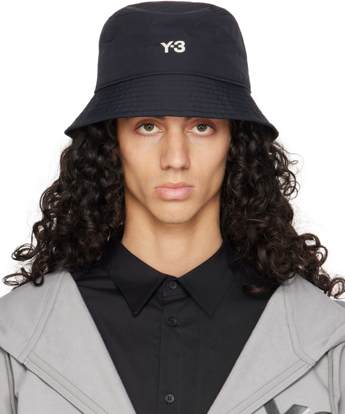 Photo: Y-3 Black Allover Print Bucket Hat