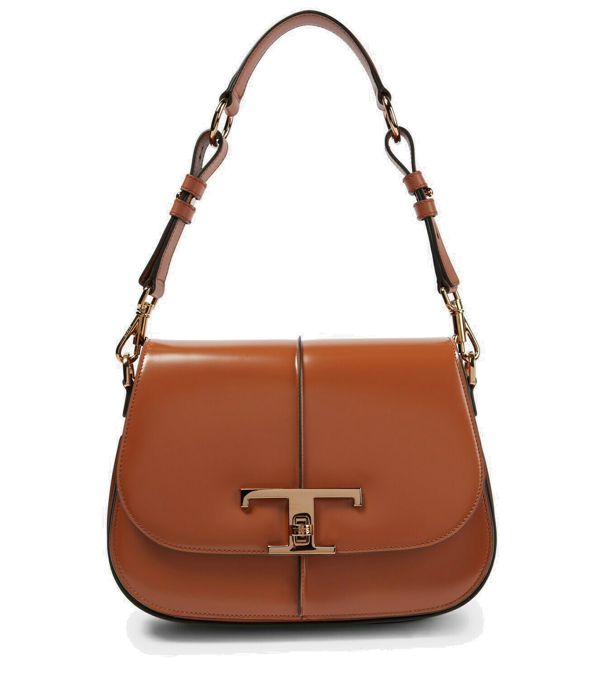 【送料&関税込】Tod's T Timeless Leather Shoulder Strap Tod's T Timeless Leather Shoulder Strap In Black | ModeSens
