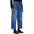 Studio Nicholson Blue Puch Wide Leg Jeans