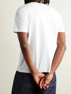 Maison Kitsuné - Logo-Appliquéd Cotton-Jersey T-Shirt - White