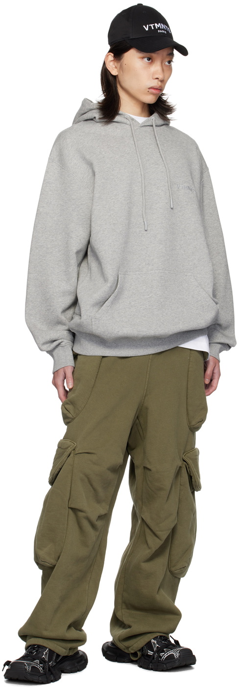 VTMNTS Gray Embroidered Hoodie