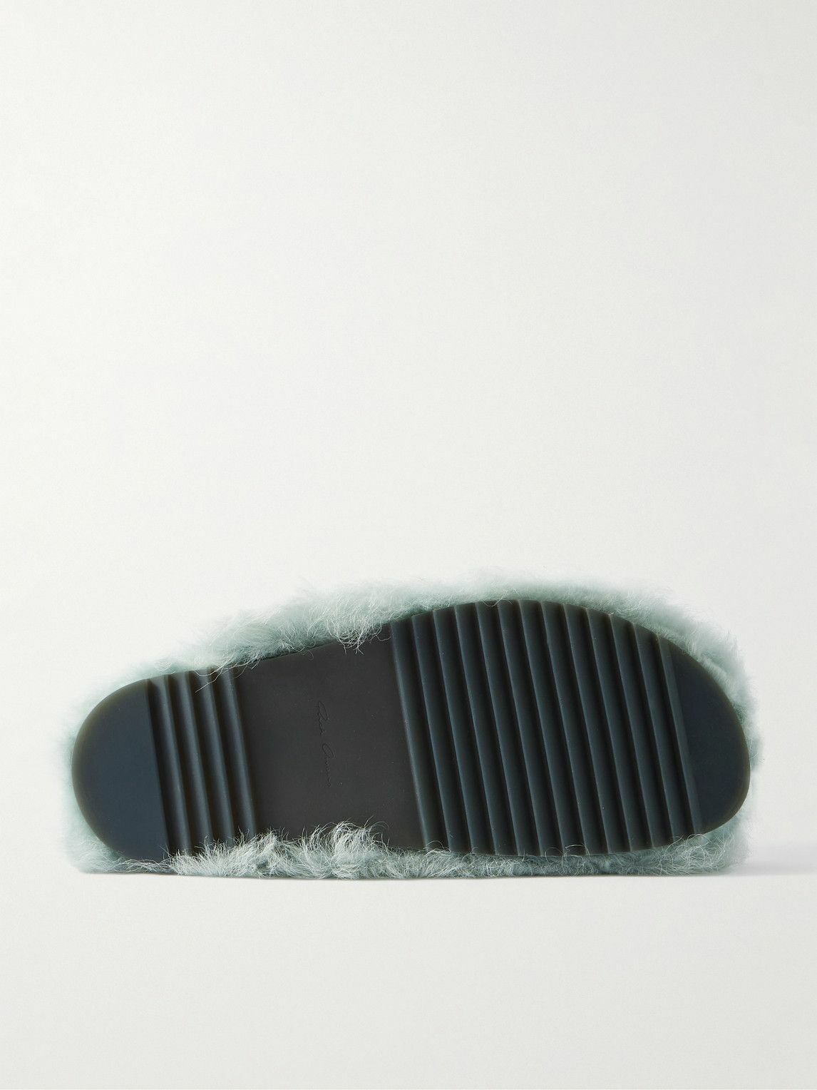 Rick Owens - Shearling Mules - Blue