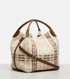 Loro Piana Bale Large leather-trimmed tote bag