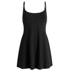 SKIMS Women's Smooth Lounge Strap Mini Dress in Obsidian