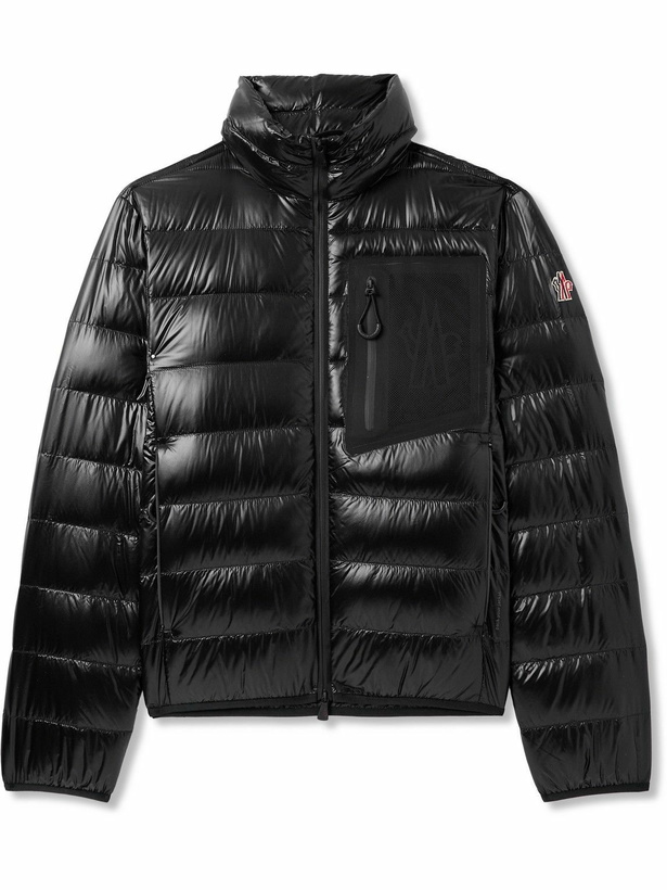 Photo: Moncler Grenoble - Logo-Appliquéd Quilted Padded Mesh-Trimmed Ripstop Down Jacket - Black