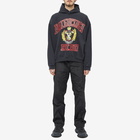 Balenciaga Men's College Popover Hoody in Washed Black