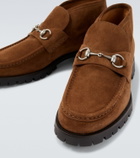 Gucci Horsebit suede ankle boots