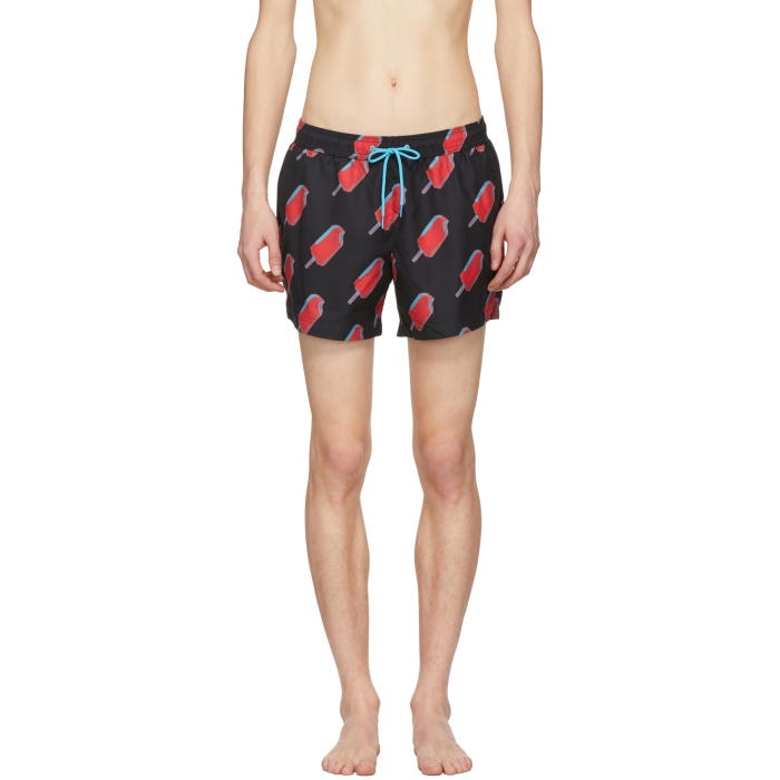 Photo: Paul Smith Black and Red Popsicle Swim Shorts 