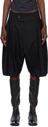 VAQUERA Black 'Baby Suiting' Woven Shorts