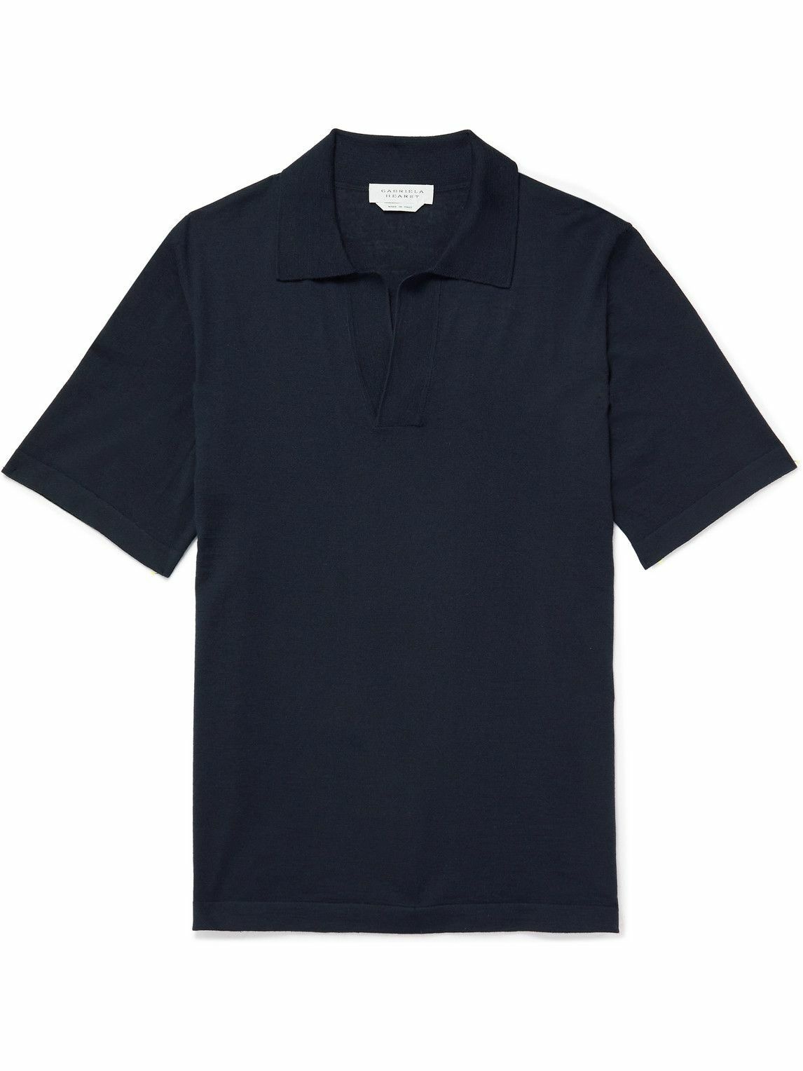 Gabriela Hearst - Cashmere Polo Shirt - Blue Gabriela Hearst