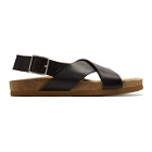 A.P.C. Black Tiago Sandals