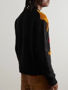 Marni - Carhartt WIP Logo-Intarsia Wool and Silk-Blend Sweater - Black
