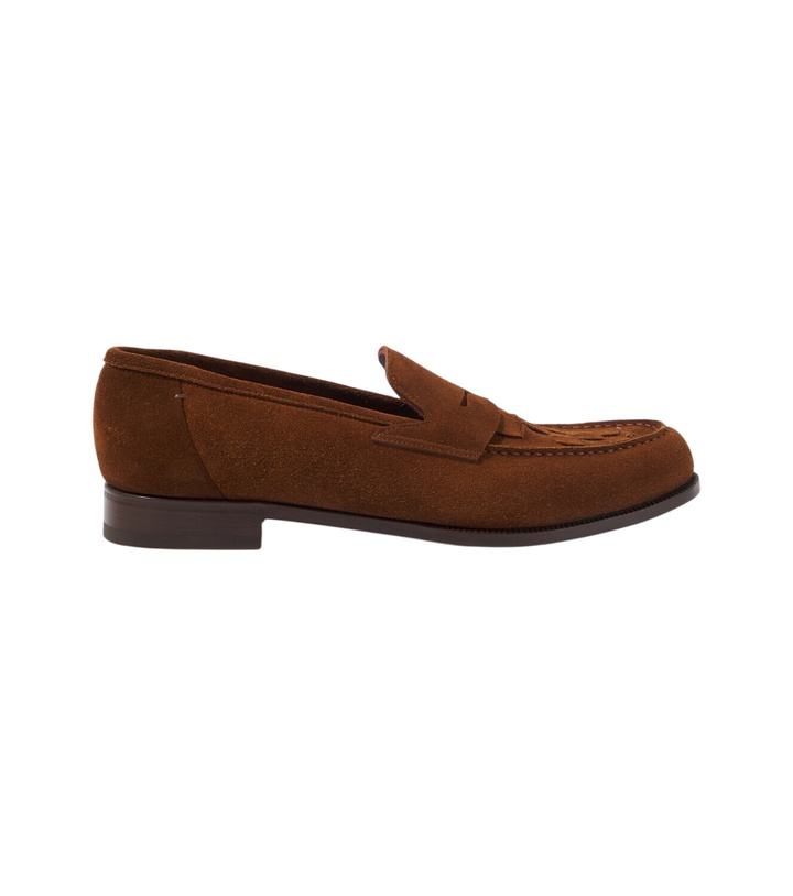 Photo: Lardini Woven suede penny loafers