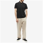 Fred Perry Men's Twin Tipped Polo Shirt - Made in England in Black/Ecru/Oxblood