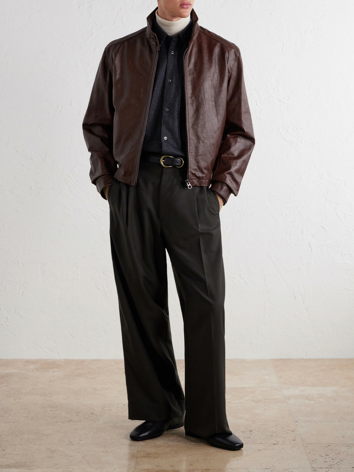 LEMAIRE - Leather Jacket - Red