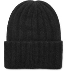 The Elder Statesman - NBA Chicago Bulls Appliquéd Ribbed Cashmere Beanie - Black