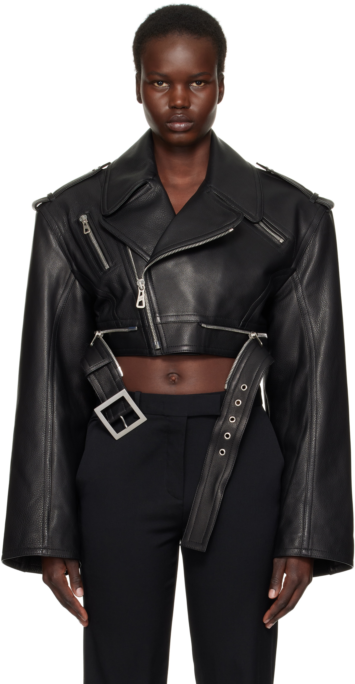 ジャケット・アウター Jean Paul Gaultier leather jacket Jean Paul Gaultier Brown & Purple KNWLS Edition Leather