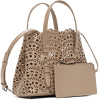 ALAÏA Beige Mina 20 Top Handle Bag