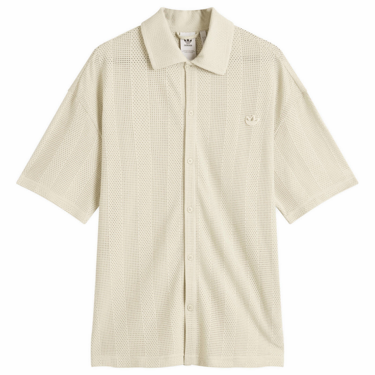 Adidas Men's Summer Knit Shooting Long-Sleeve Top in Putty Grey/Wonder White
