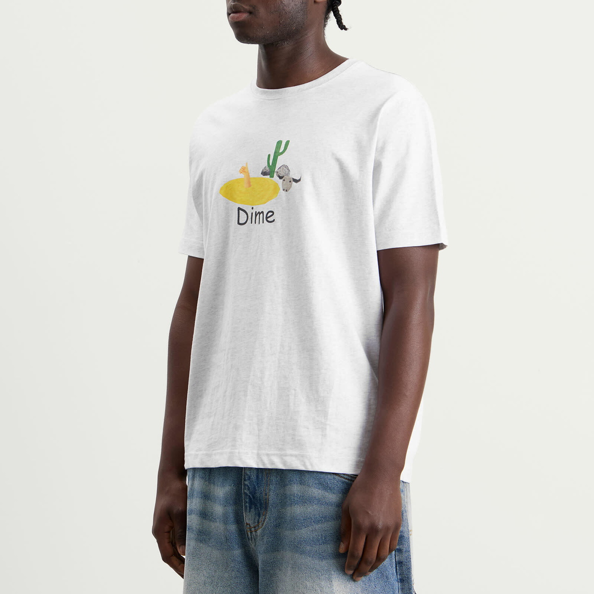 Dime Men's Quicksand T-Shirt in Ash