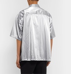 AMBUSH® - Oversized Metallic Coated-Shell Shirt - Silver