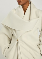Calvin Klein Amelia Scarf-effect Wool and Cashmere-blend Coat Ivory