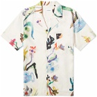 Soulland Men's Orson Floral Vacation Shirt in Green Multi