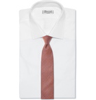 Thom Sweeney - 8cm Herringbone Wool Tie - Copper