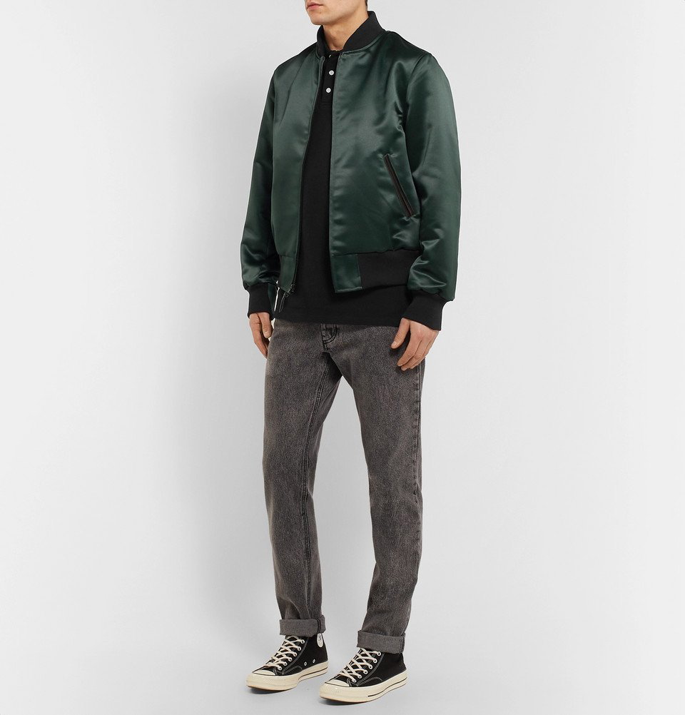 Satin on sale bomber men