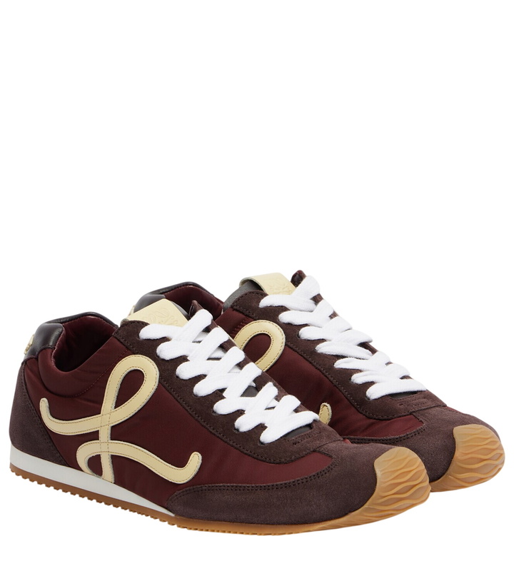 Photo: Loewe Ballet Runner 2.0 suede-trimmed sneakers