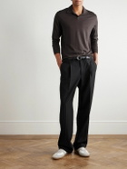 Altea - Pierre Lyocell and Cotton-Blend Jersey Polo Shirt - Brown