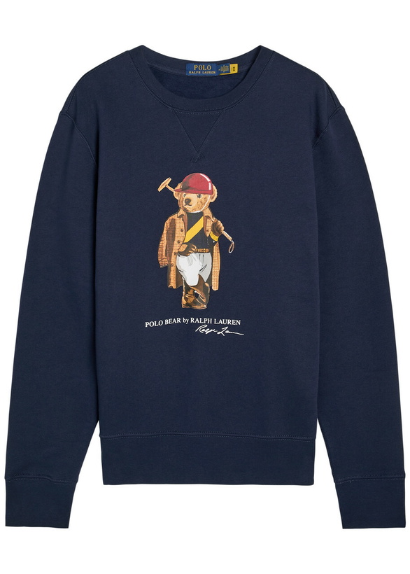 Photo: Polo Ralph Lauren Golf Bear-print Crew-neck Sweatshirt Navy