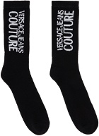 Versace Jeans Couture Black Logo Socks