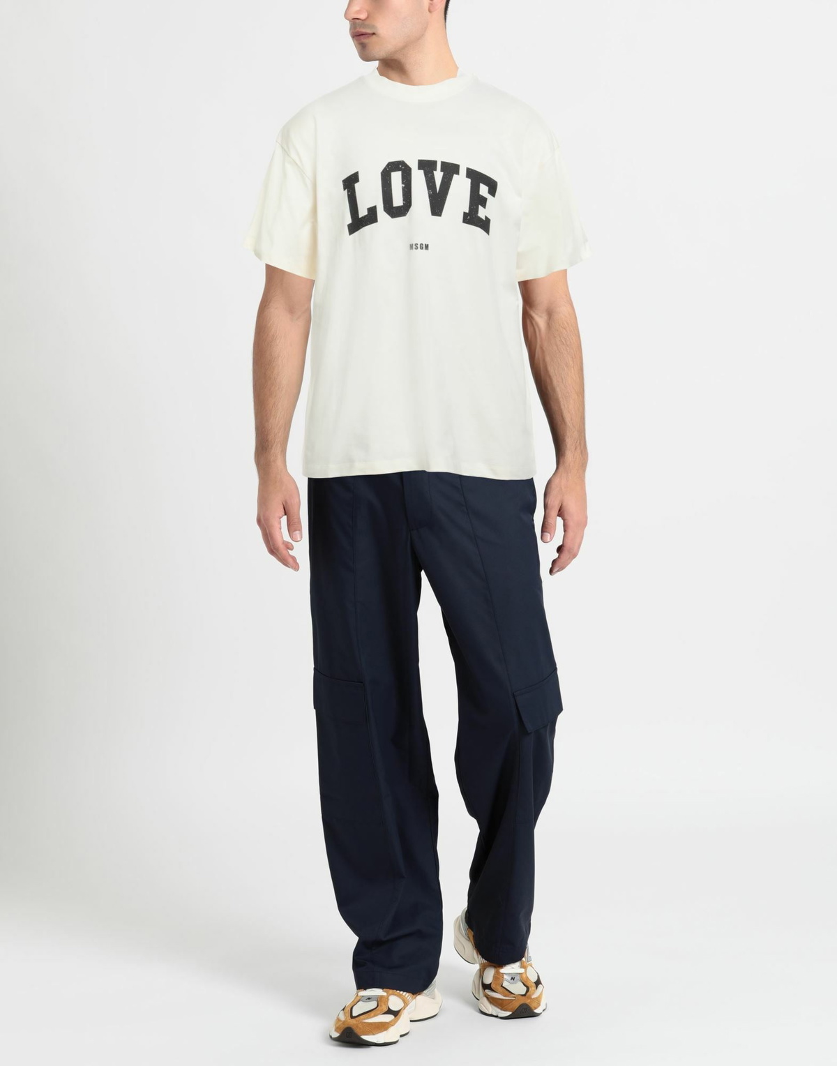 Msgm Mens T-shirt Ivory