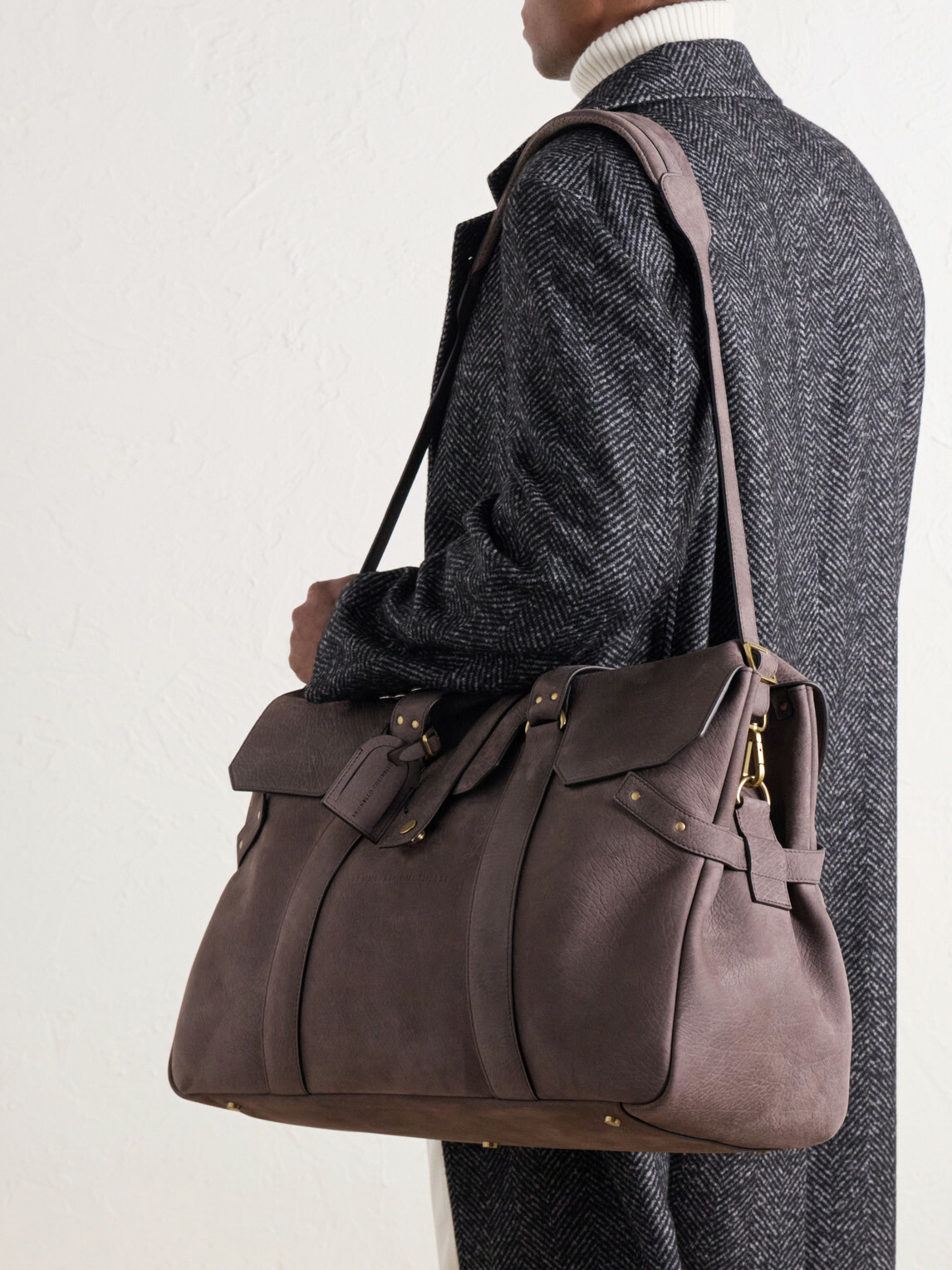 Brunello Cucinelli - Full-Grain Leather Weekend Bag - Brown