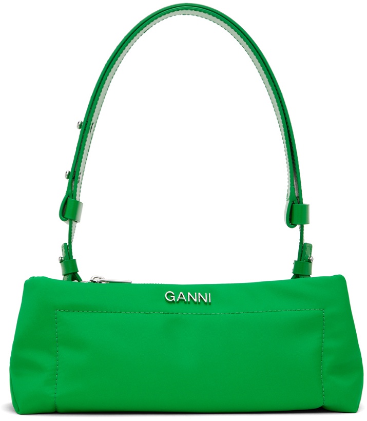 Photo: GANNI Green Pillow Baguette Bag