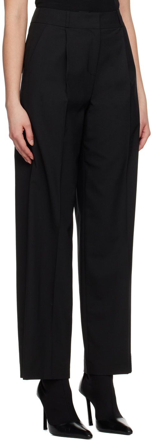 Juun.J Black Pintuck Trousers
