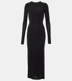 Alex Perry Crystal-embellished jersey maxi dress